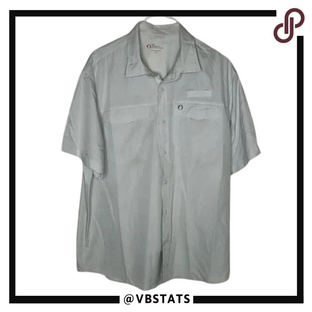 The American‎ Outdoorsman Silver SS Fishing Shirt in Size XXL